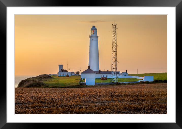 Nash Point lighthouse Framed Mounted Print by Leighton Collins
