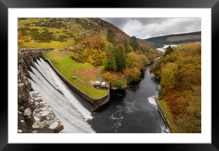 Craig Goch dam Framed Mounted Print by Leighton Collins