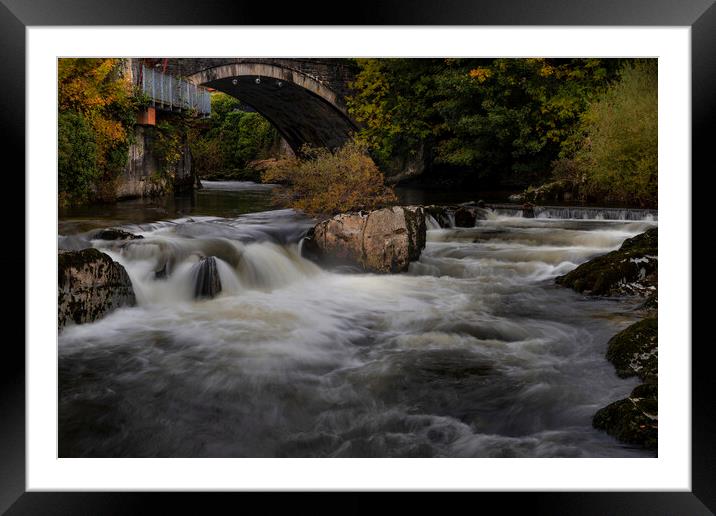 The bridge over the Elan river Framed Mounted Print by Leighton Collins