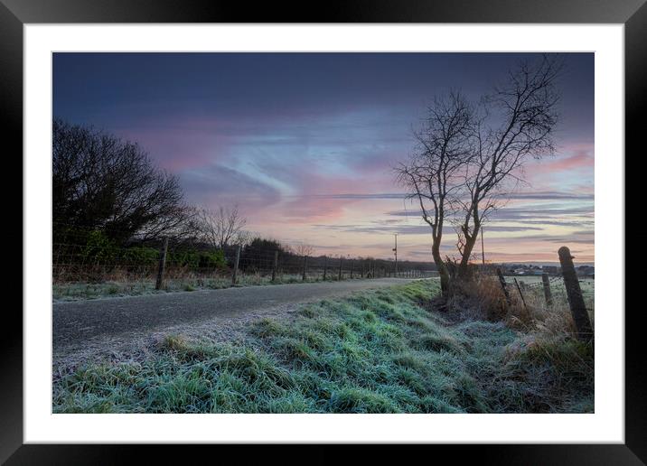 A Winter morning at Cefn-Bryn-Brain Framed Mounted Print by Leighton Collins