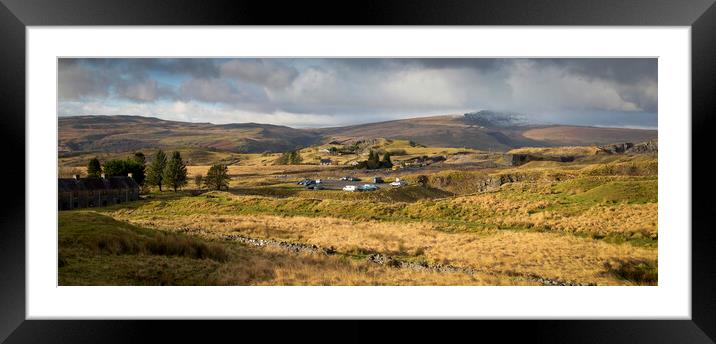 A Penwyllt quarrying panorama Framed Mounted Print by Leighton Collins