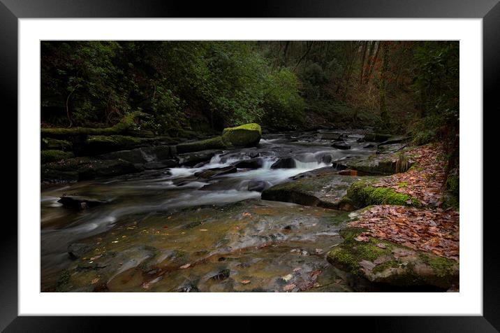 The Upper Clydach River in Pontardawe, Swansea Framed Mounted Print by Leighton Collins