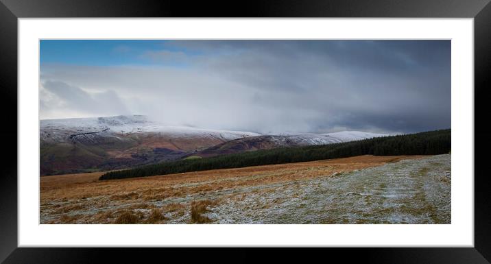 Panorama of Fan Hir on the Black Mountain Framed Mounted Print by Leighton Collins