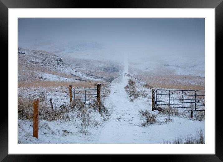 The path into the snow cloud Framed Mounted Print by Leighton Collins
