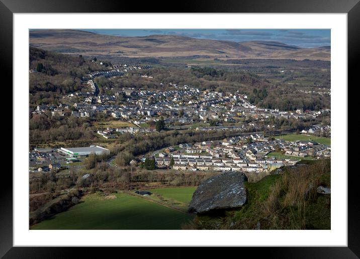The village of Ystalyfera Framed Mounted Print by Leighton Collins