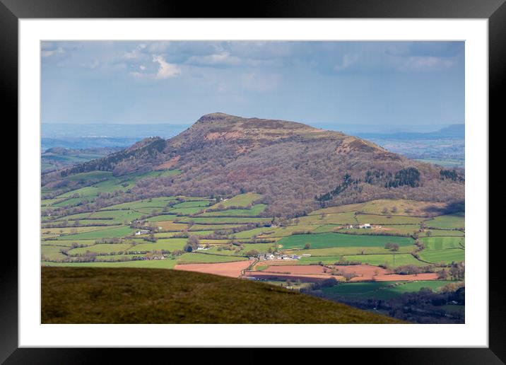 Skirrid mountain in Abergavenny Framed Mounted Print by Leighton Collins