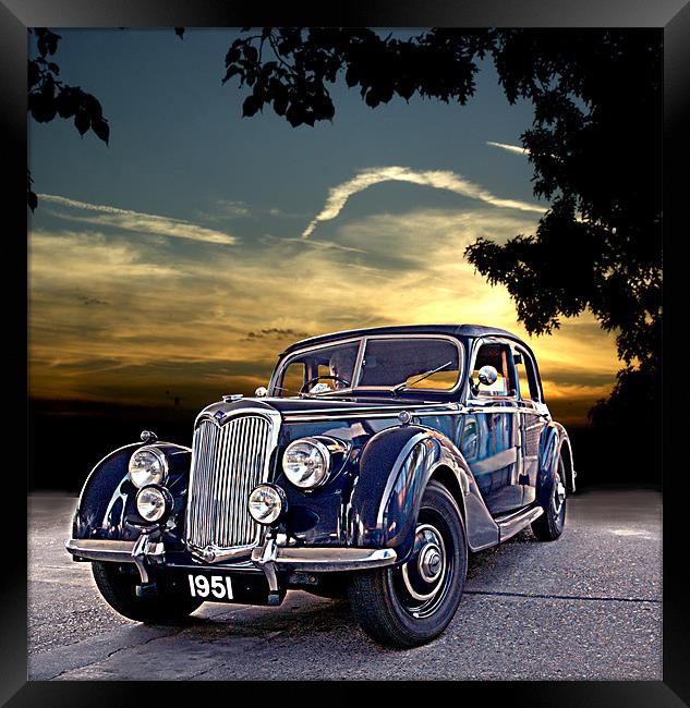 CLASSIC RILEY AT SUNSET Framed Print by mark tudhope