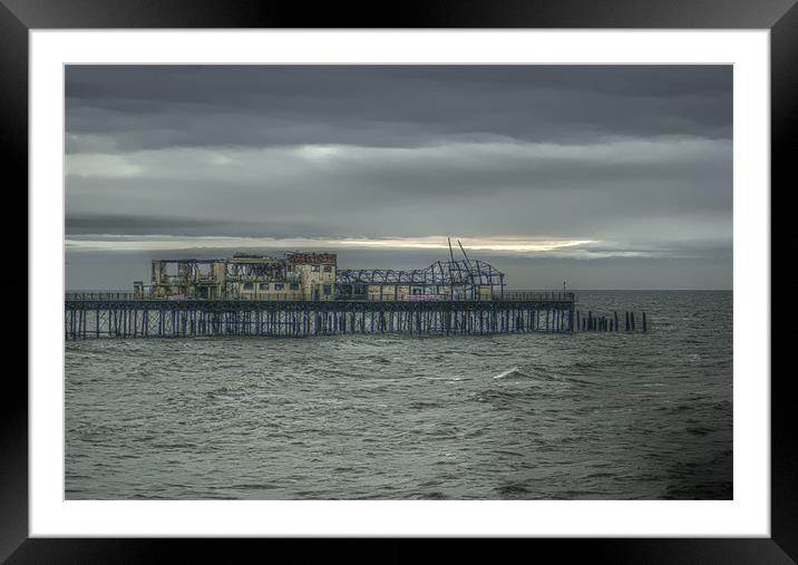 HASTINGS PIER Framed Mounted Print by mark tudhope