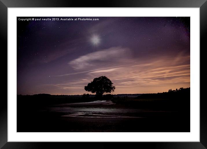 night sky Framed Mounted Print by paul neville