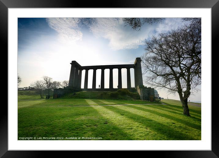 Majestic Edinburgh Monument Framed Mounted Print by Les McLuckie