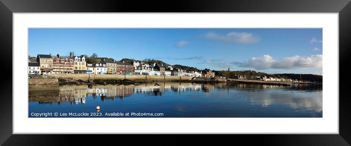 Millport Seafront on The Isle of Cumbrae Ayrshire Framed Mounted Print by Les McLuckie