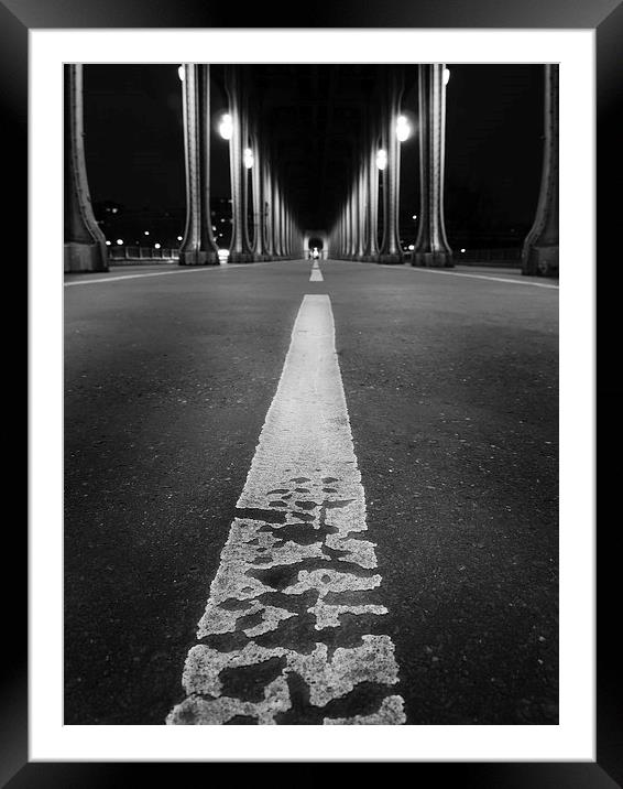 Illuminated Beauty of Pont De BirHakeim Framed Mounted Print by Les McLuckie