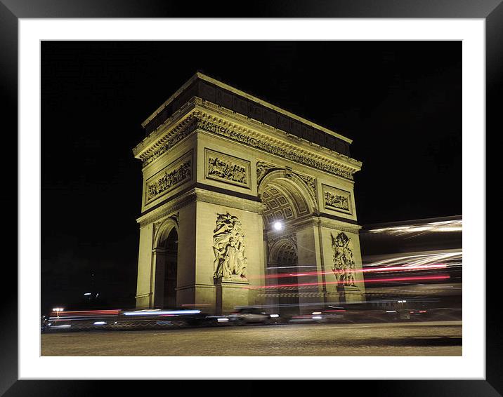 Illuminated Beauty of Traffic Framed Mounted Print by Les McLuckie