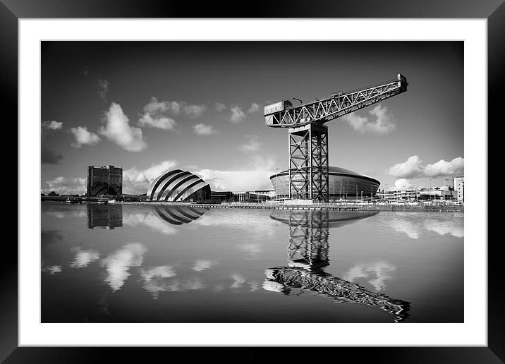 Glasgows Majestic River Reflections Framed Mounted Print by Les McLuckie