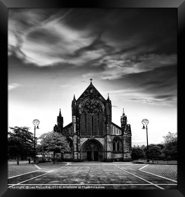 A Gothic Masterpiece in Scotland Framed Print by Les McLuckie