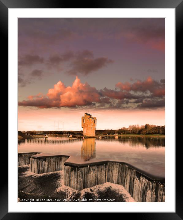 Majestic Sunset at Strathclyde Park Framed Mounted Print by Les McLuckie