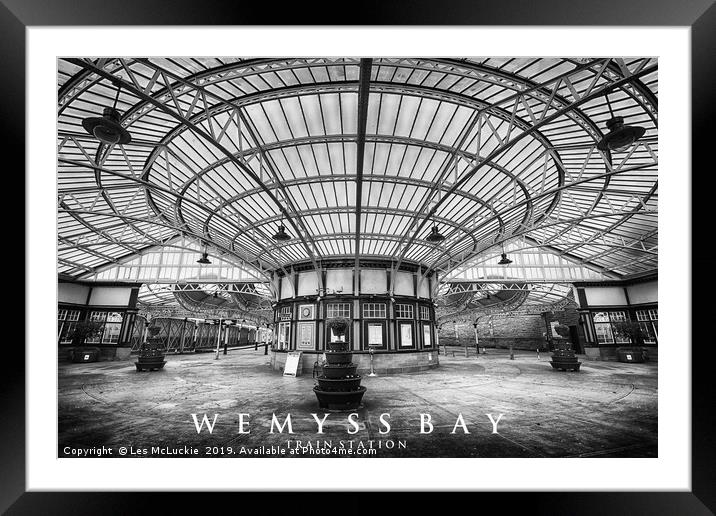 The Majestic Wemyss Bay Train Station Framed Mounted Print by Les McLuckie