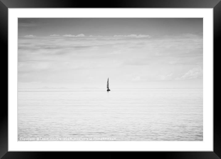 Serenity at Sea Framed Mounted Print by Les McLuckie