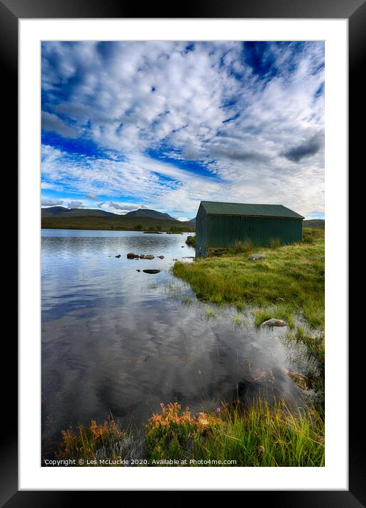 Serene Reflections Framed Mounted Print by Les McLuckie