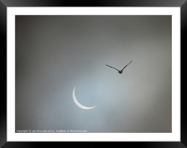 Eclipse takes wing Framed Mounted Print by Les McLuckie