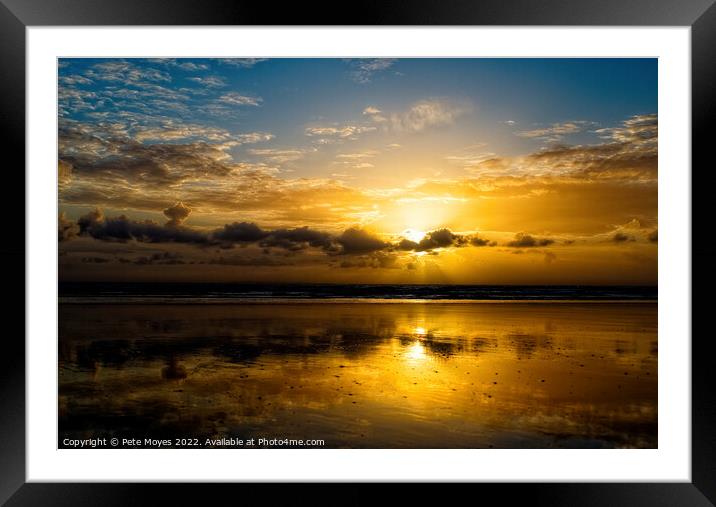 Golden Reflections Framed Mounted Print by Pete Moyes