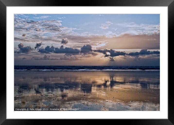 Dancing Clouds at dusk Framed Mounted Print by Pete Moyes