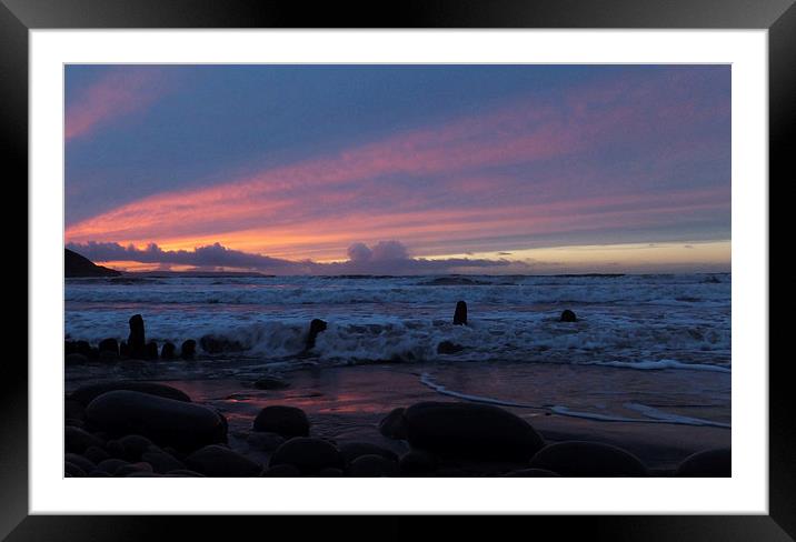 Red Sky At Night Framed Mounted Print by Pete Moyes