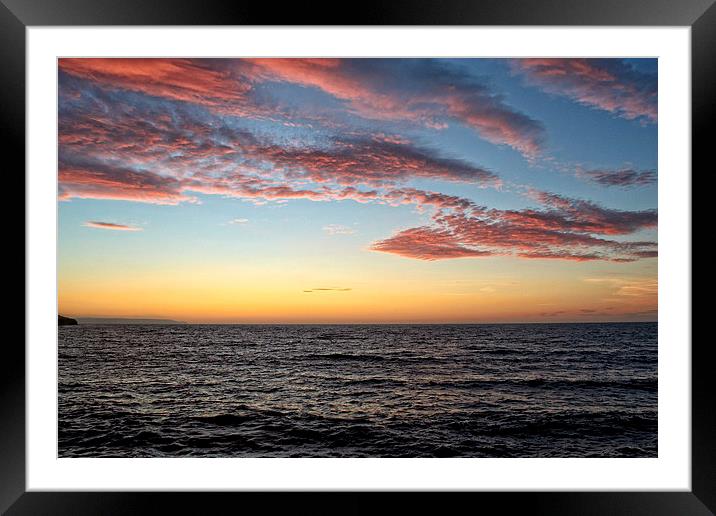 Clouds at Dusk Framed Mounted Print by Pete Moyes