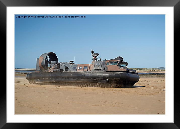  Royal Marines Hovercraft at Instow Beach  Framed Mounted Print by Pete Moyes