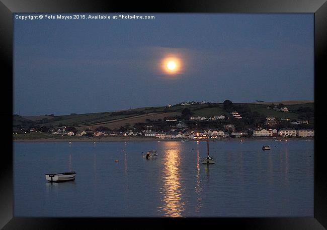 Full Moon over Instow  Framed Print by Pete Moyes
