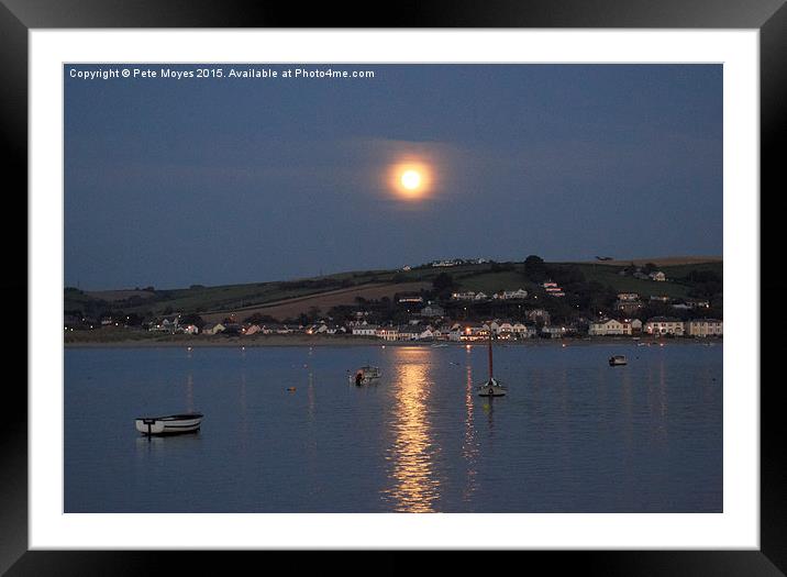 Full Moon over Instow  Framed Mounted Print by Pete Moyes