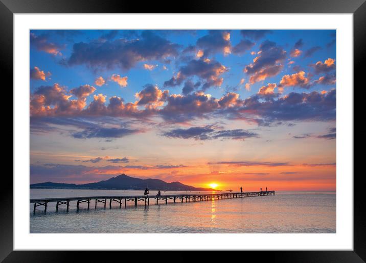 Sunrise Playa De Muro,Majorca. Framed Mounted Print by jim wilson