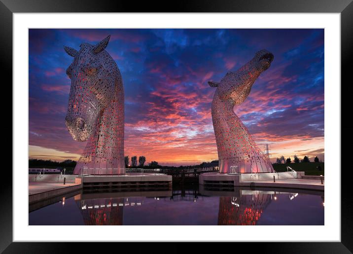 The Kelpies Composite Framed Mounted Print by jim wilson