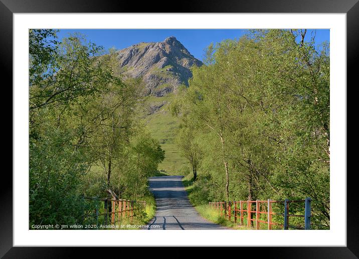 Glen Etive, Glencoe, Scptland. Framed Mounted Print by jim wilson