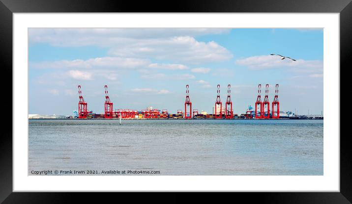 Liverpools Liverpool2 Container Port  Framed Mounted Print by Frank Irwin