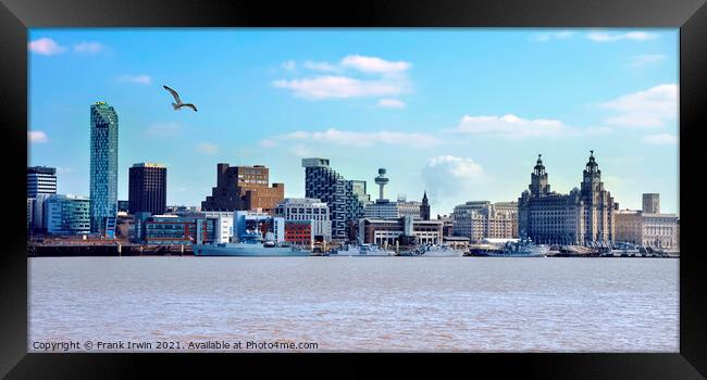Royal Navy visits Liverpool Framed Print by Frank Irwin