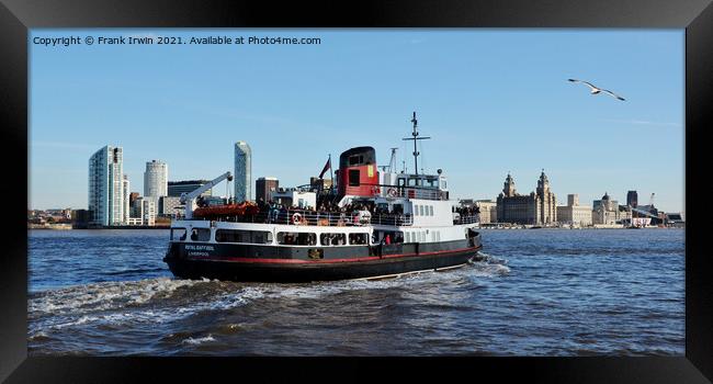Royal Daffodil motoring down the River Mersey Framed Print by Frank Irwin