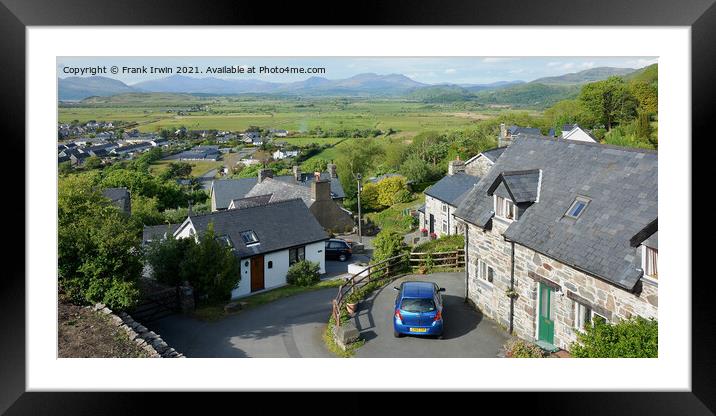 Harlech Town Framed Mounted Print by Frank Irwin