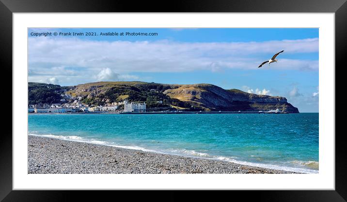 The Great Orme & Pier from the Promenade Framed Mounted Print by Frank Irwin