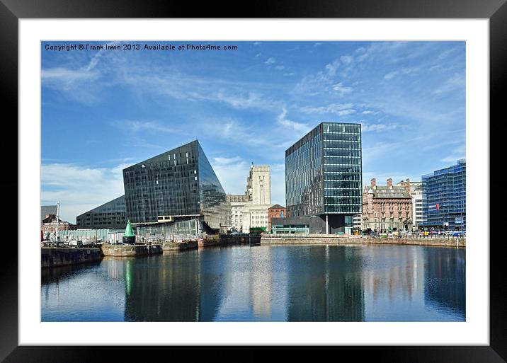 View across Canning Dock, Liverpool. Framed Mounted Print by Frank Irwin