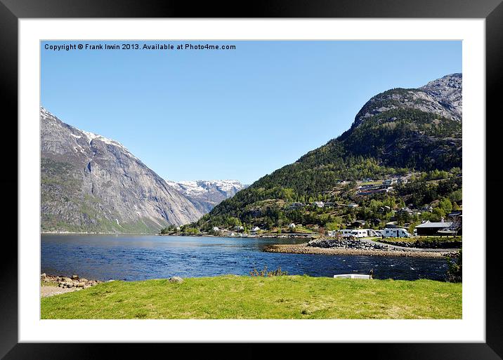 Typical Norwegian scenery. Framed Mounted Print by Frank Irwin