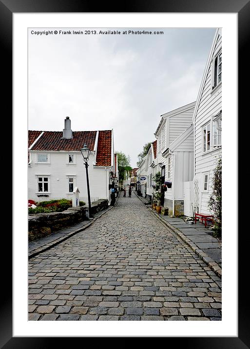 Interesting old town - Stavanger Framed Mounted Print by Frank Irwin