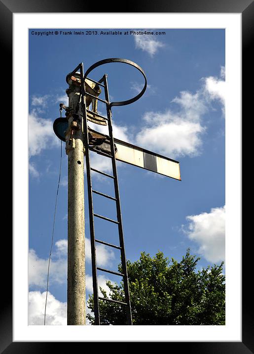 Old Style Railway Signals – Semaphore signals. Framed Mounted Print by Frank Irwin