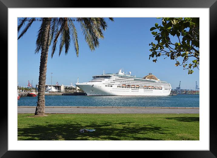 The P&O Cruise ship, Oceana Framed Mounted Print by Frank Irwin