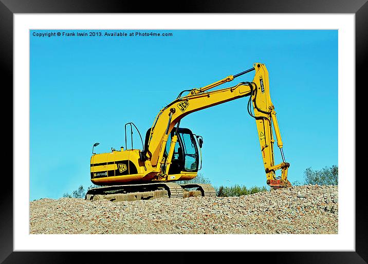 A typical JCB Machine Framed Mounted Print by Frank Irwin