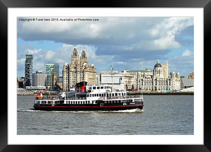 Mersey Ferry Boat Snowdrop Framed Mounted Print by Frank Irwin