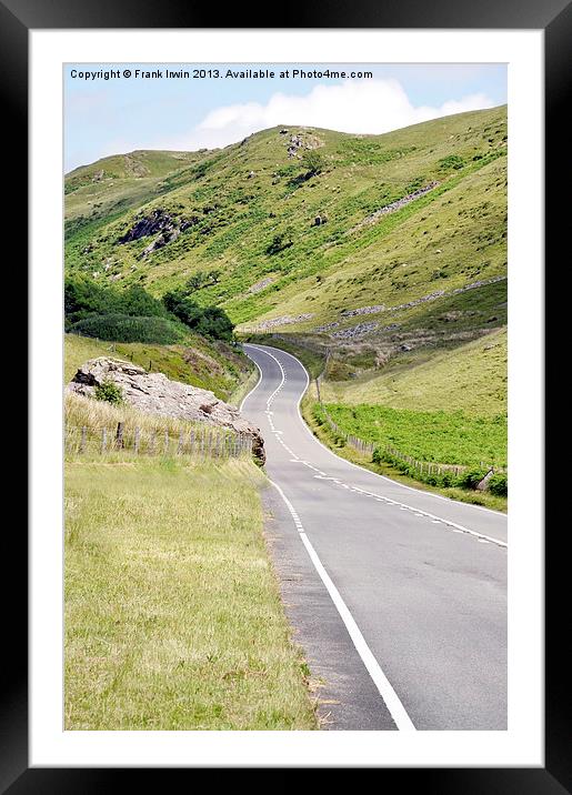 A Class road meandering through countryside Framed Mounted Print by Frank Irwin