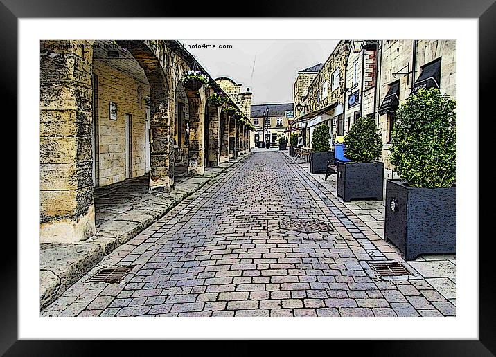 Artistic Wetherby Street Scene Framed Mounted Print by Frank Irwin