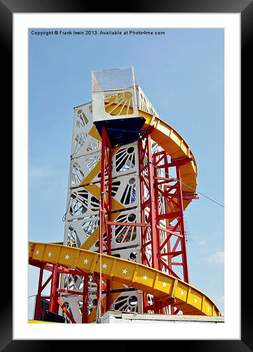 An amusement arcade Helter Skelter. Framed Mounted Print by Frank Irwin