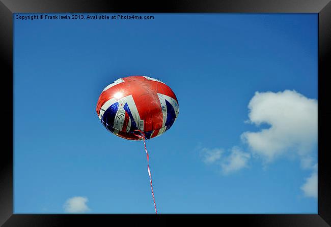 Jubilee balloon rising high Framed Print by Frank Irwin